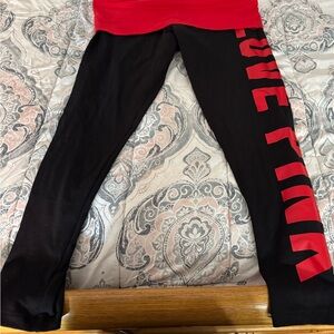 Women’s PINK Black and Red Leggings